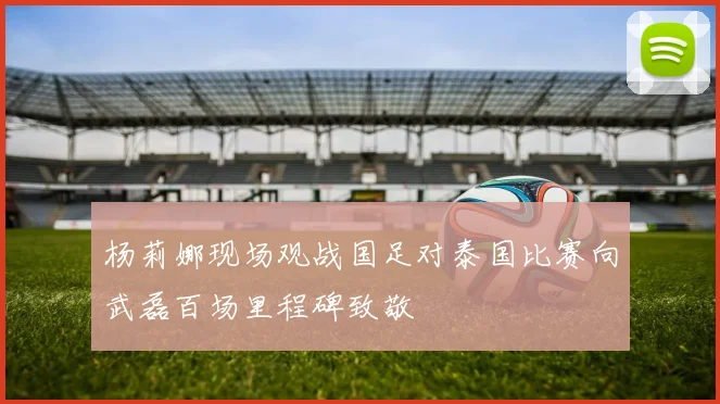 杨莉娜现场观战国足对泰国比赛向武磊百场里程碑致敬